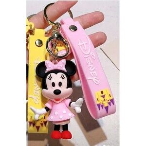 Disney Anime Minnie Mouse Keychain – Kawaii Cute Collectible Bag Charm